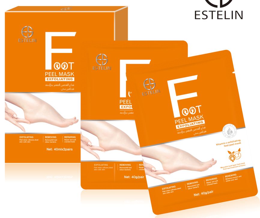 Vitamin C exfoliating foot peel mask