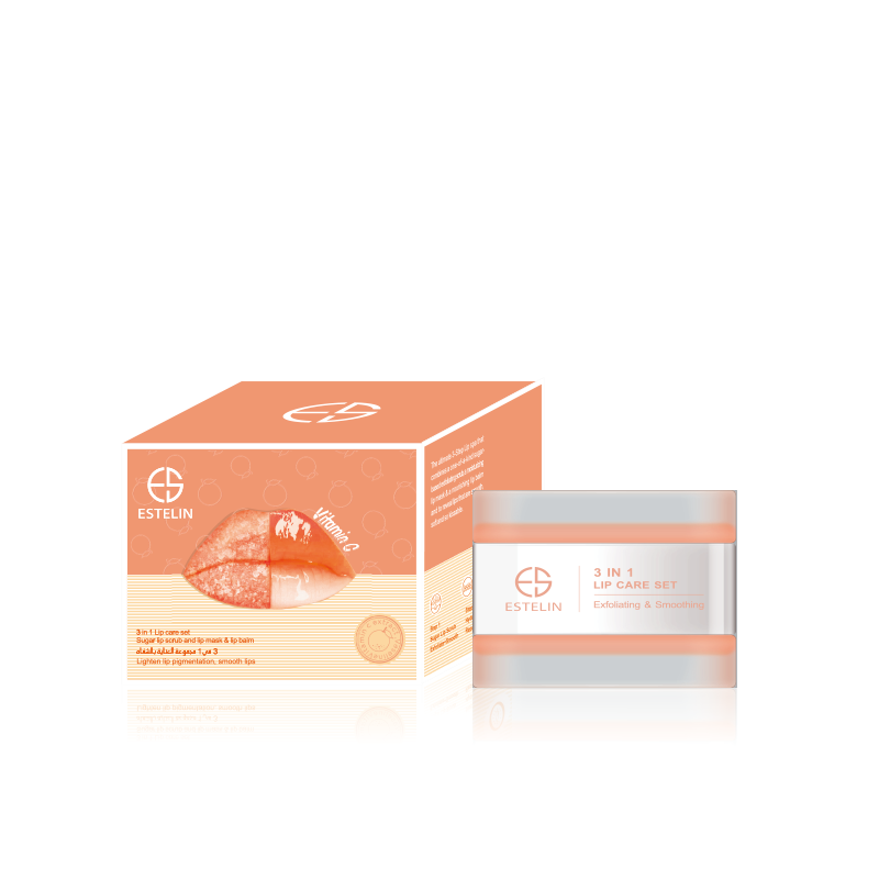 3 in 1 Lip care set - Vitamin c Sugar lip scrub and lip mask & lip balm VC